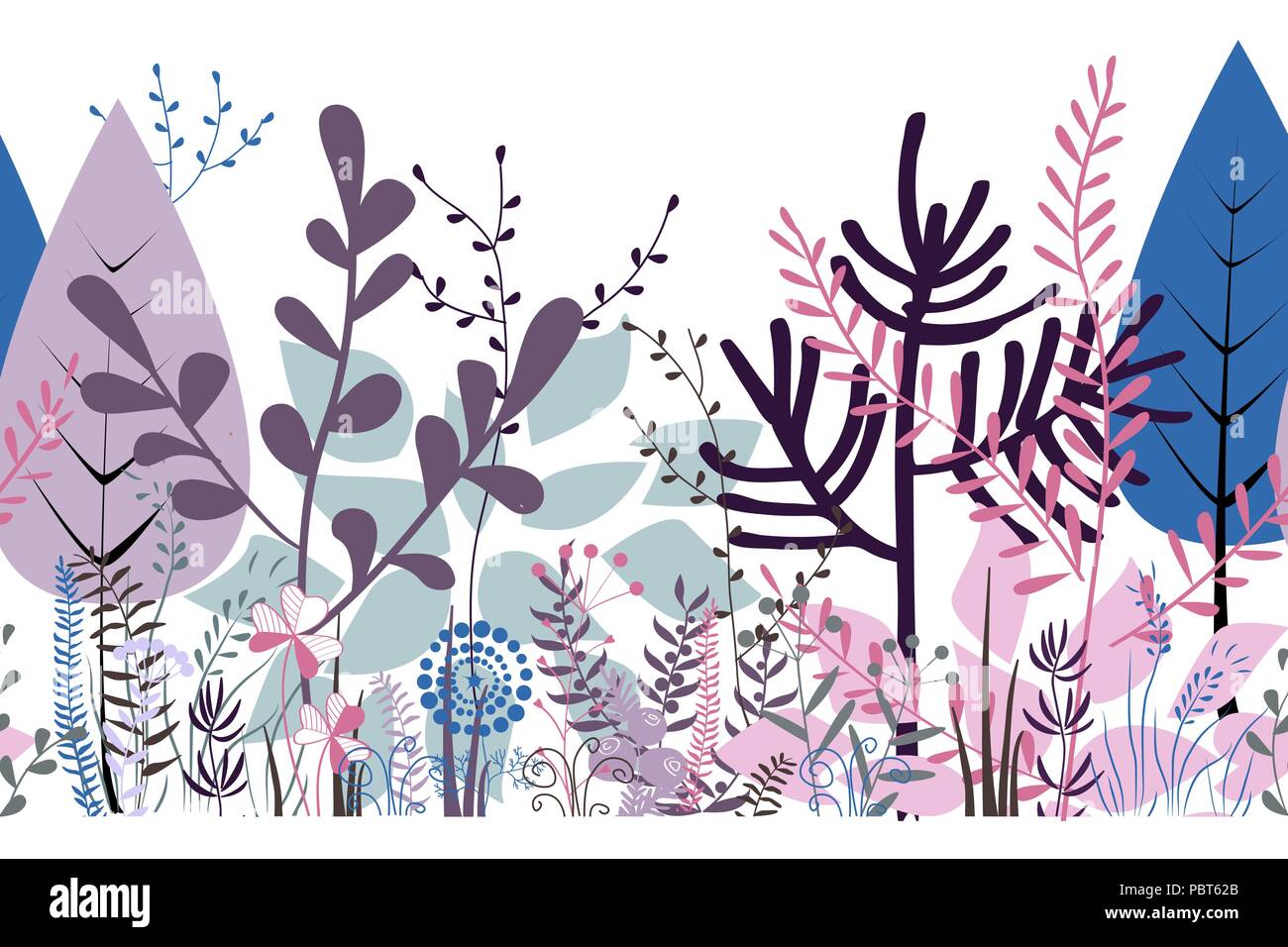 Multicolor tropicale alla moda autunno sfondo, foglie esotiche. Vettore illustrazione botanica, grande elemento di design per esempio schede di saluti, banner e Illustrazione Vettoriale