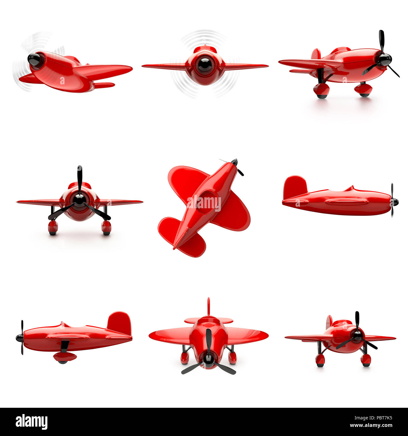 Set aereo isolato su sfondo bianco Foto Stock