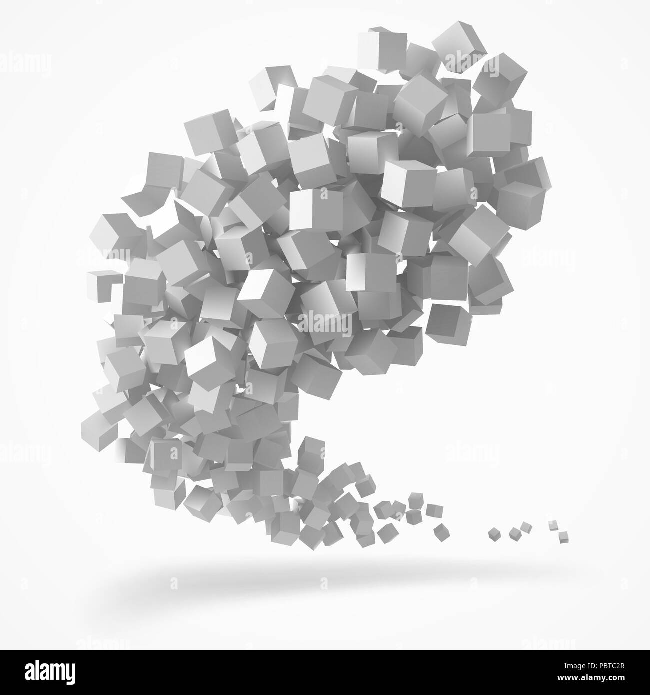 Corsa dei cubi in movimento su l'aria. 3d stile illustrazione vettoriale Illustrazione Vettoriale