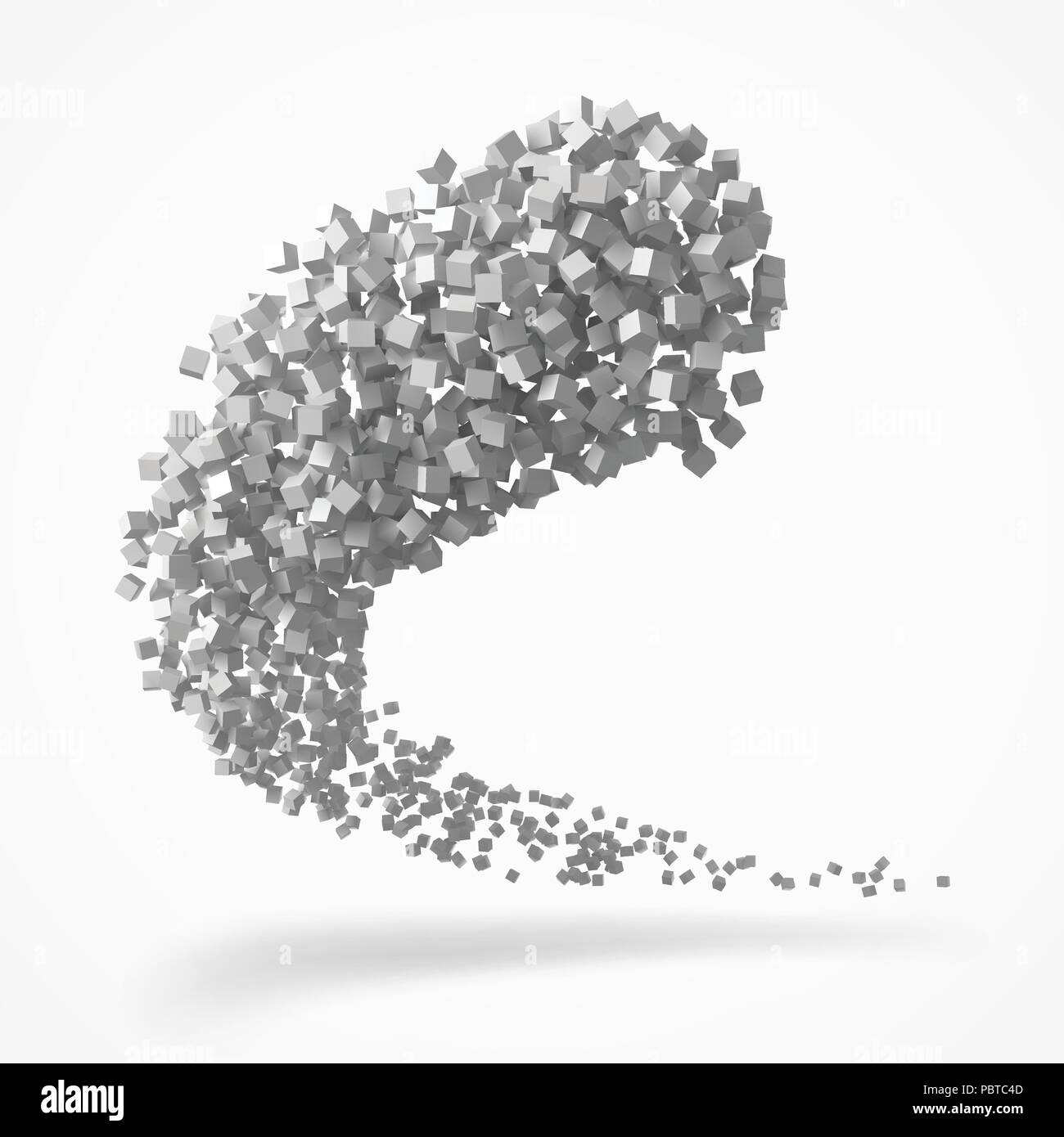 Corsa dei cubi in movimento su l'aria. 3d stile illustrazione vettoriale Illustrazione Vettoriale