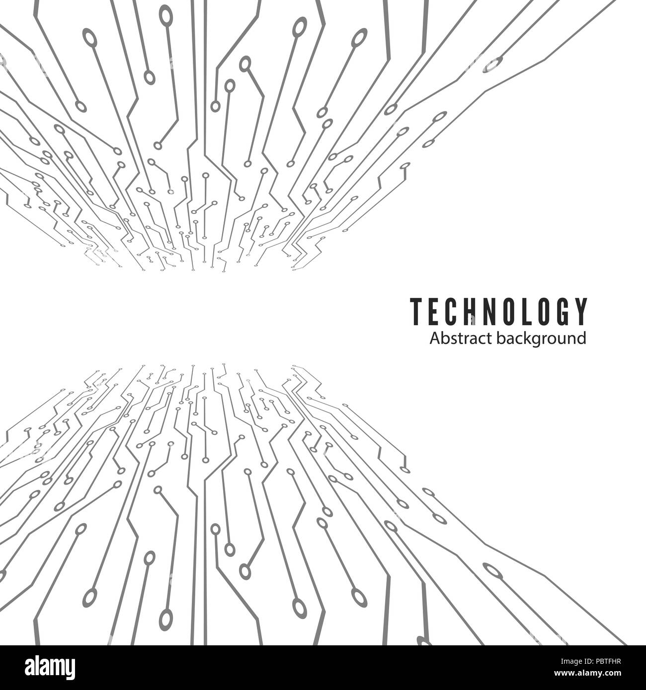 Scheda di circuito elettronico. Tecnologia astratto dello sfondo. Illustrazione Vettoriale Illustrazione Vettoriale