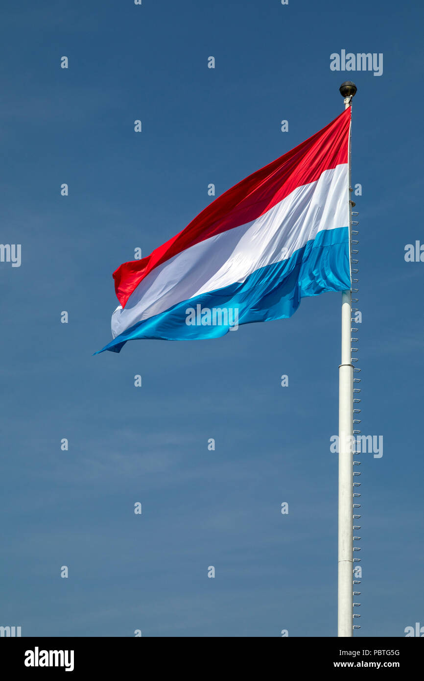 La bandiera nazionale del Granducato di Lussemburgo. Foto Stock