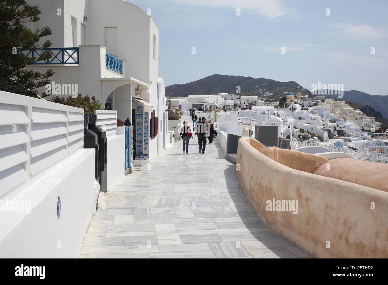 Villaggi di Santorini Foto Stock