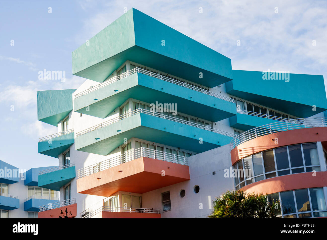 Miami Beach Florida, Ocean Drive, appartamenti residenziali condominio edificio edifici alloggio, grattacieli grattacieli edificio buil Foto Stock