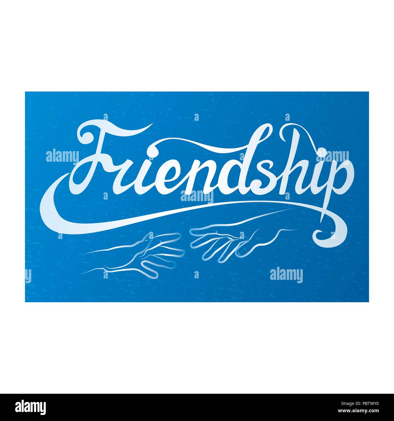Illustrazione per amicizia giorno, biglietti di auguri con happy day di amicizia, illustrazione per banner, poster, stampa, t-shirt. Lettering, vettore Illustrazione Vettoriale