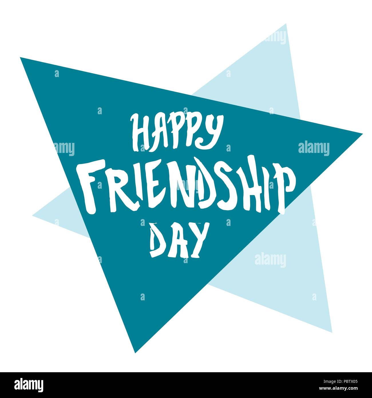 Illustrazione per amicizia giorno, biglietti di auguri con happy day di amicizia, illustrazione per banner, poster, stampa, t-shirt. Lettering, vettore Illustrazione Vettoriale