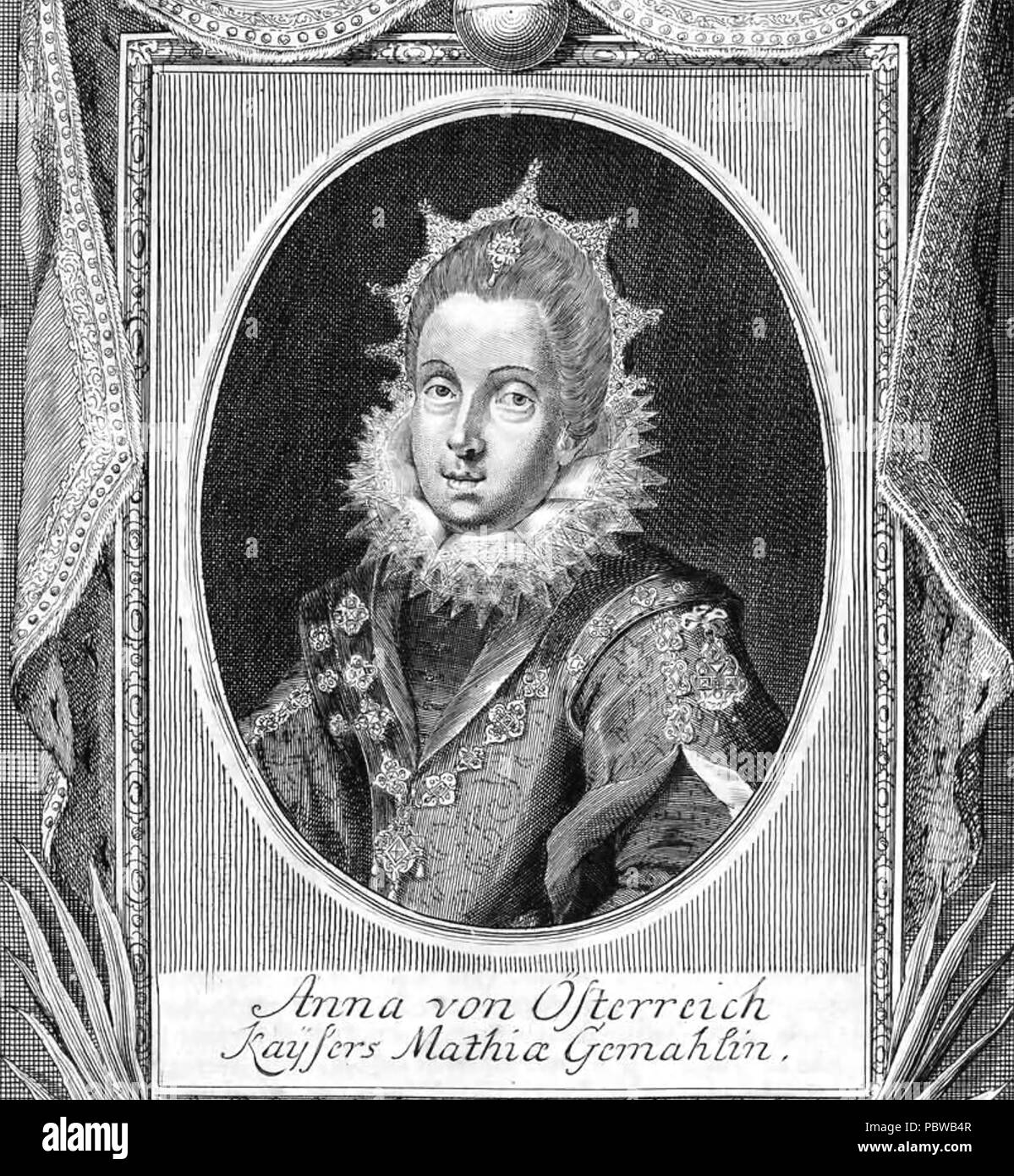 ANNA DEL TIROLO (1585-1618) l'Arciduchessa d'Austria Foto Stock