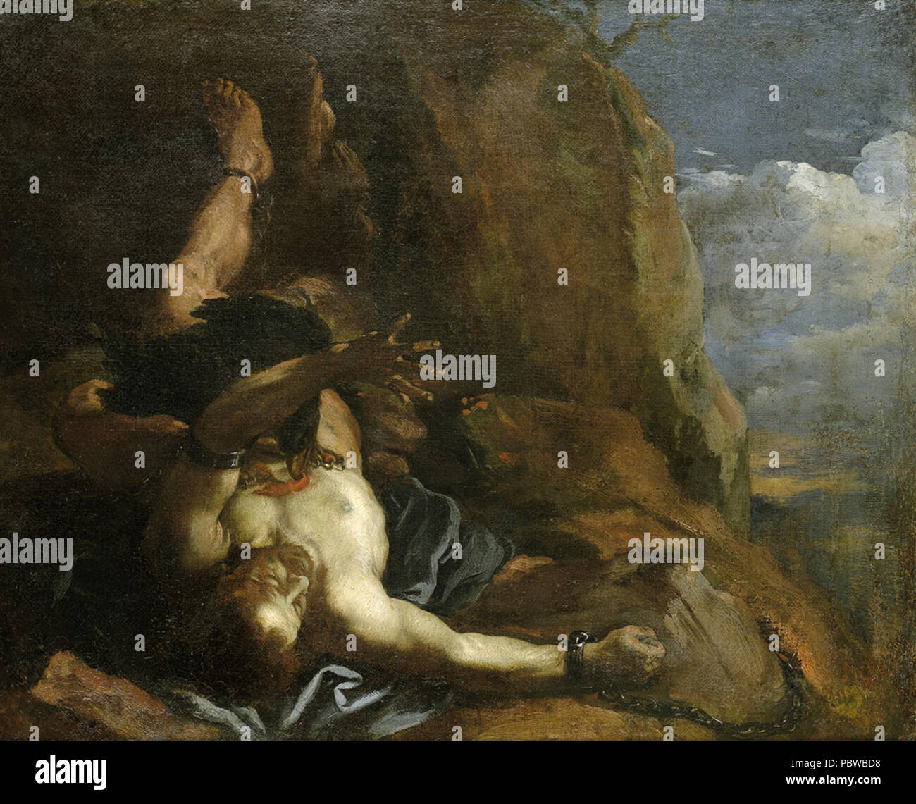 159 Der gefesselte Prometeo 17 Jh Foto Stock