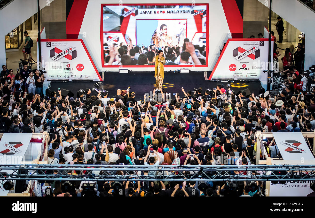 Kuala Lumpur, Malesia. 29 Luglio, 2018. Piko Taro concerto presso il Japan Expo della Malesia a Kuala Lumpur in Malesia nel luglio 29th, 2018. © Danny Chan/Alamy Live News. Foto Stock