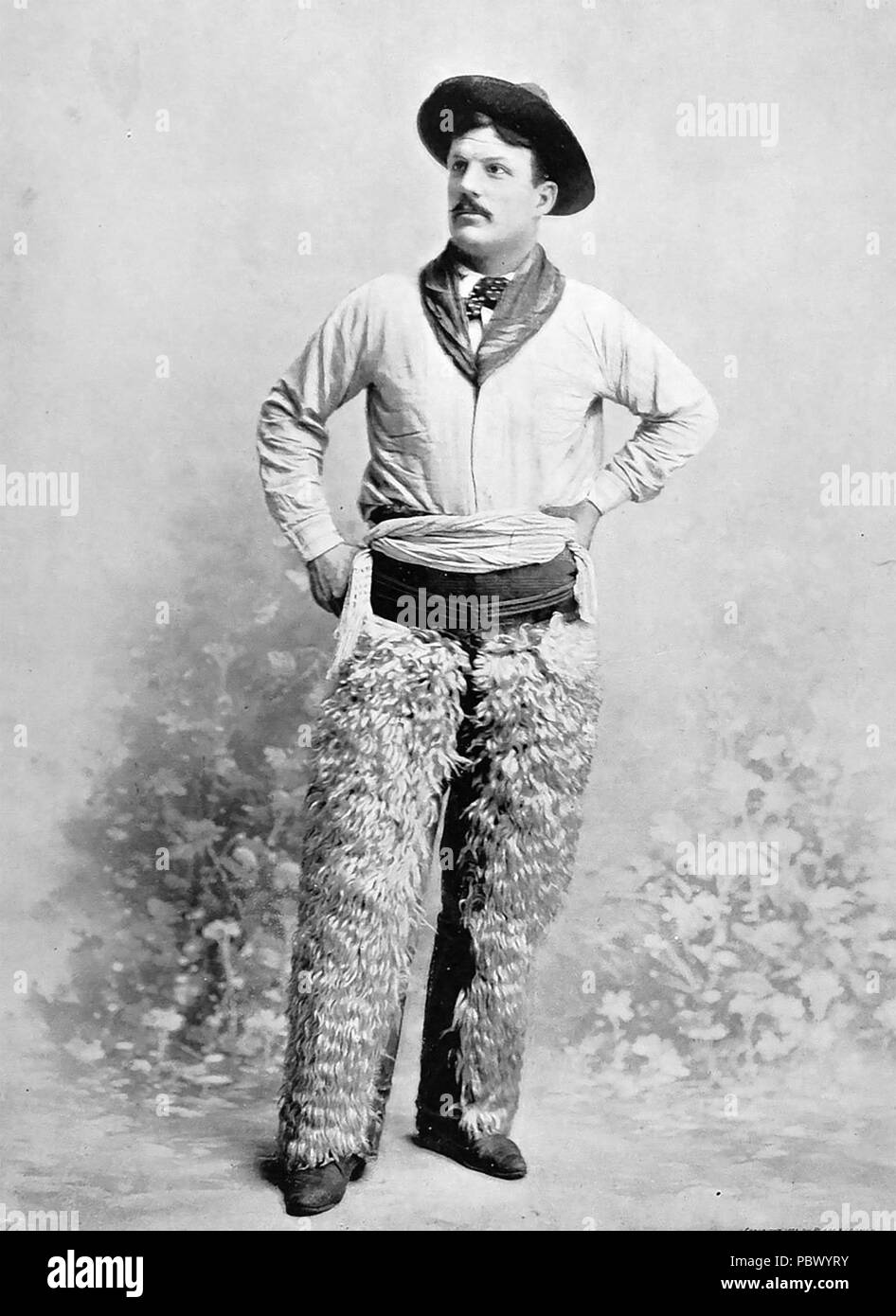 AMERICAN RUVIDA RIDER circa 1890 Foto Stock