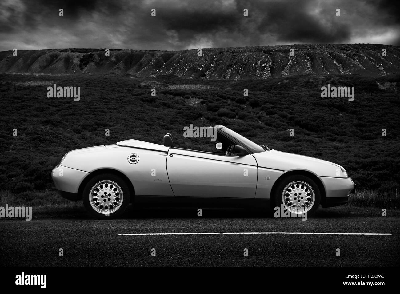 Alfa Romeo twin spark convertibile auto sportive. Foto Stock