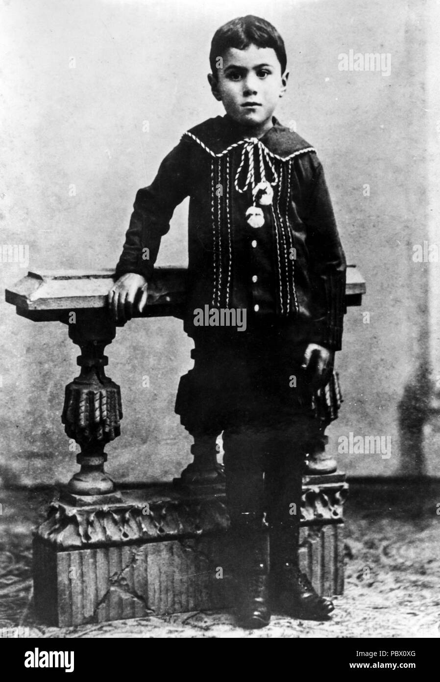 Francesco Baracca in una infanzia foto, 1898 Foto Stock