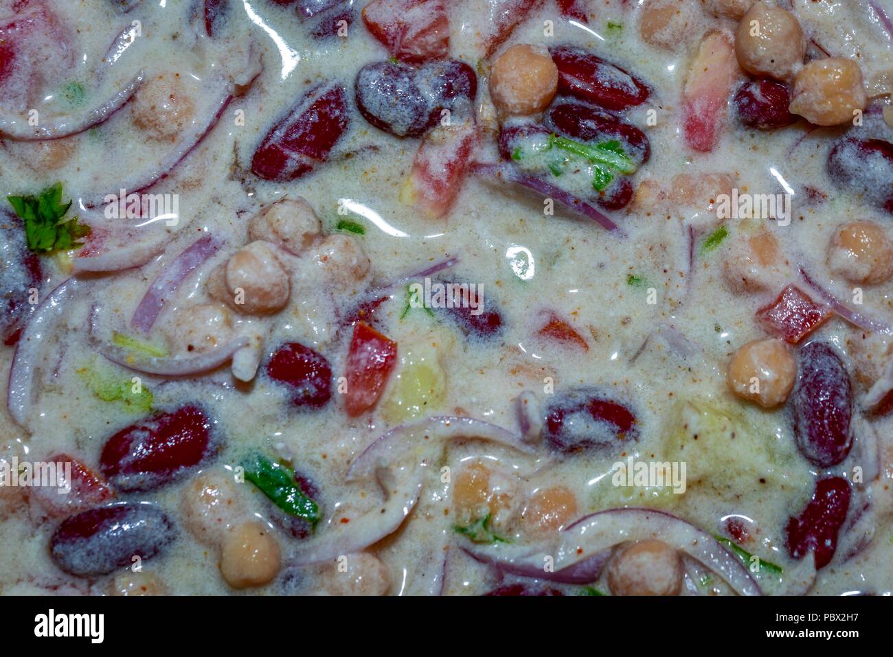Mix piccante channa chaat Foto Stock