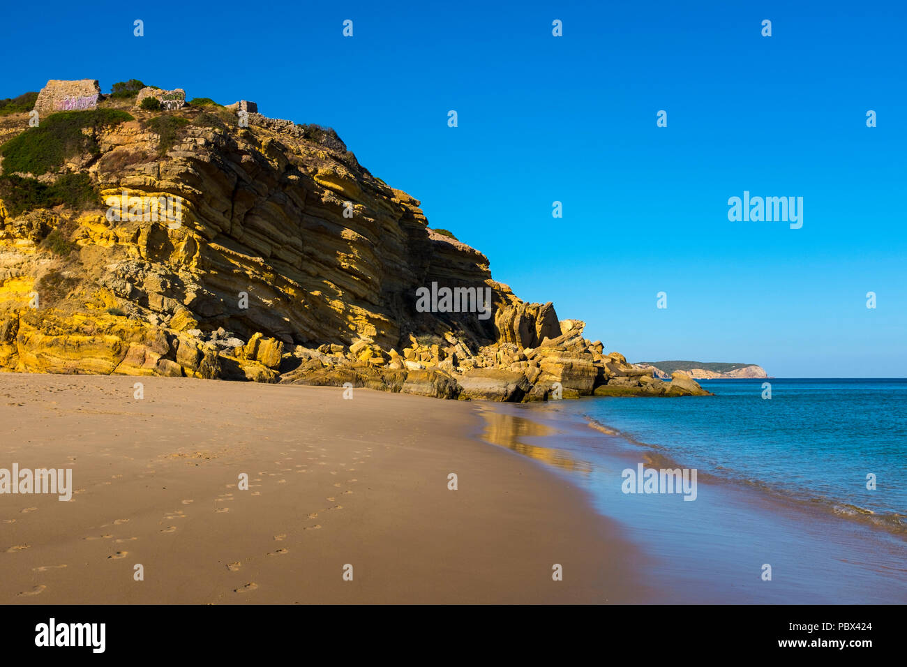 Figueira beach, Algarve, Portogallo. Praia da Figueira. Foto Stock