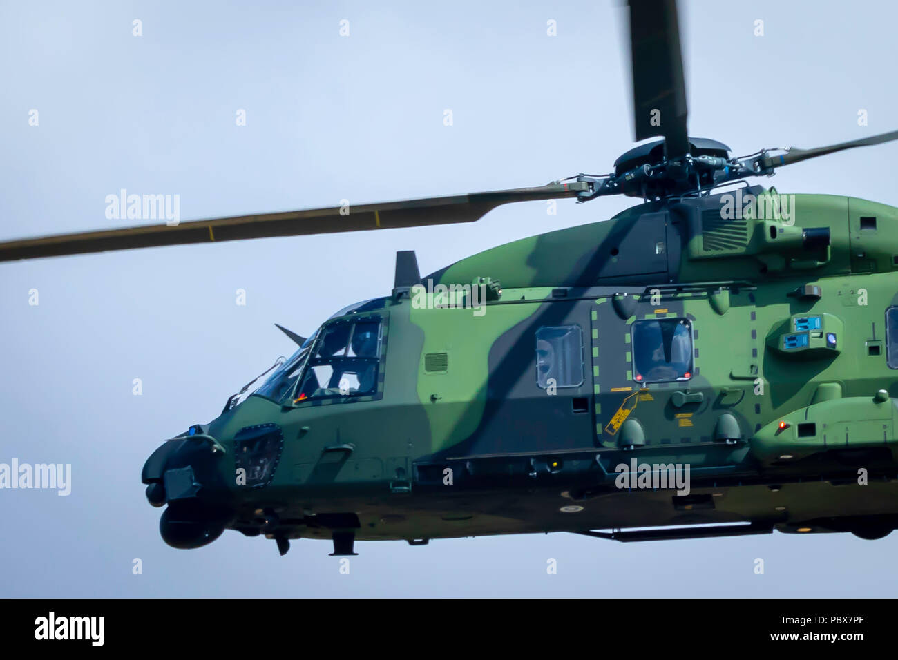 Fairford, Gloucestershire, Regno Unito - Luglio 14th, 2018: NH Industries NH90 Finitura TTH esercito elicottero Visualizza presso il Royal International Air Tattoo 2018 Foto Stock