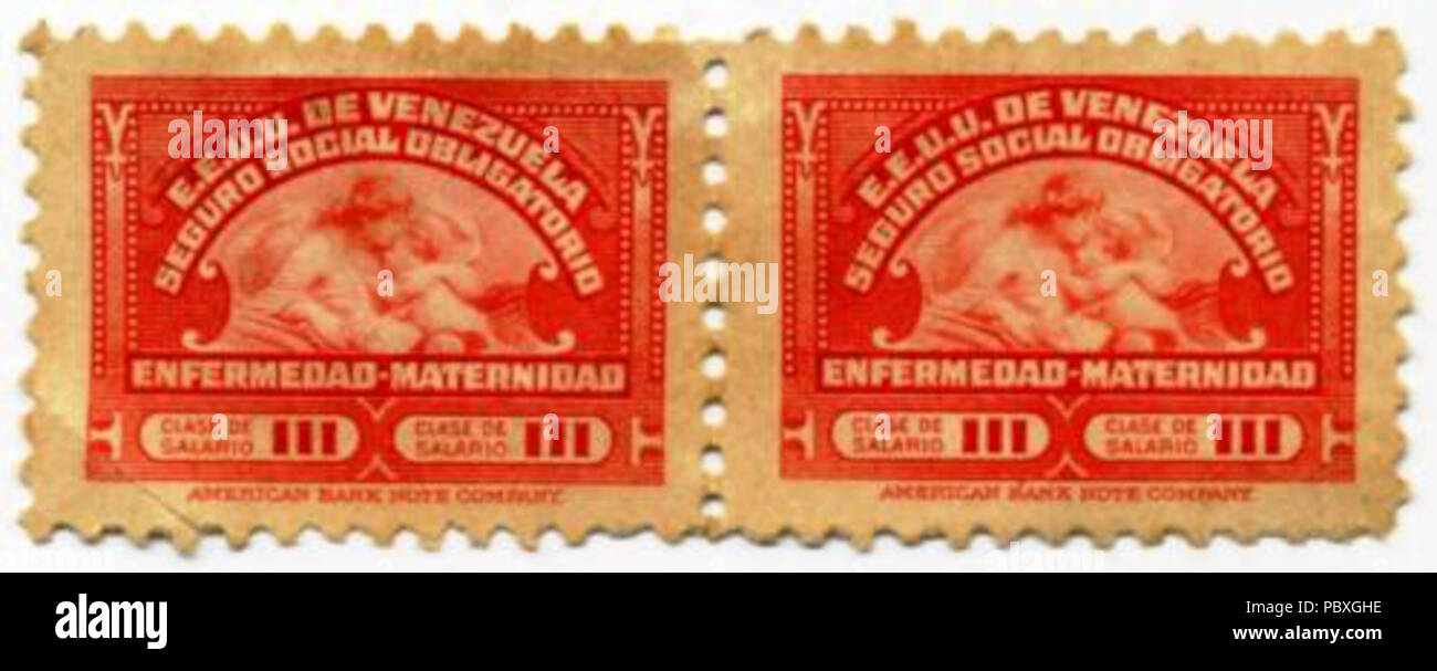 196 Estampilla del Seguro Social 1944 000 Foto Stock