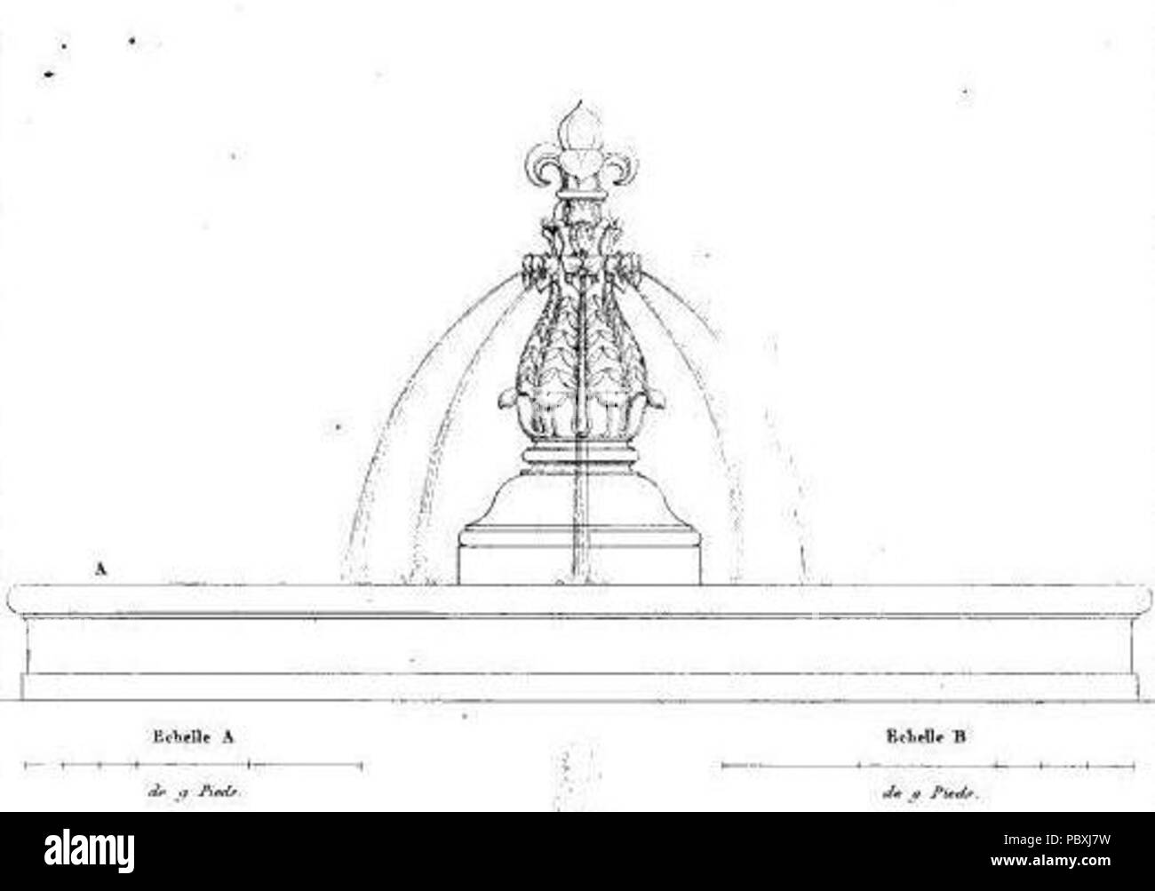 212 Fontaine de l'Esplanade des Invalides Foto Stock