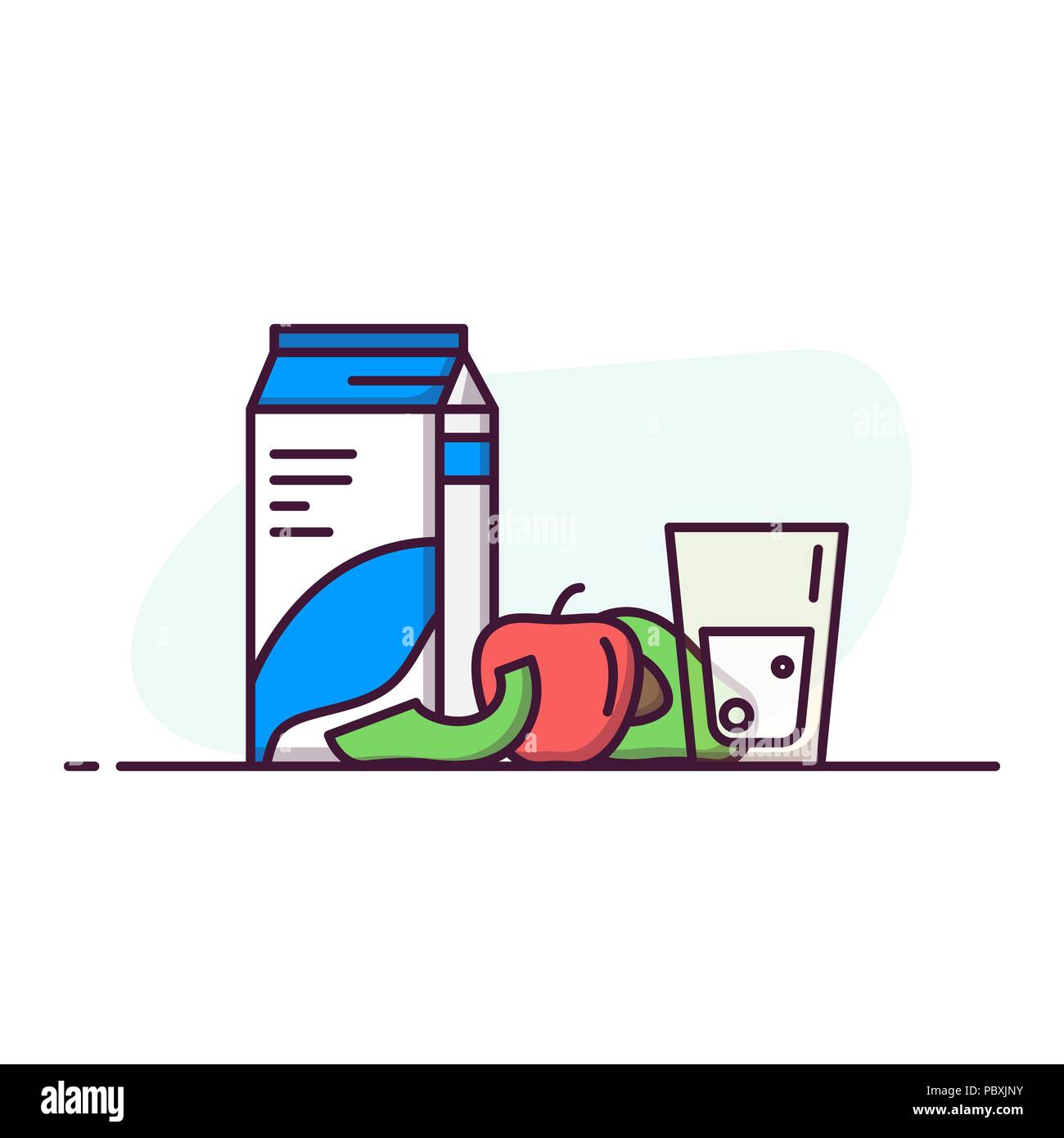 Sana dieta alimentare banner Illustrazione Vettoriale