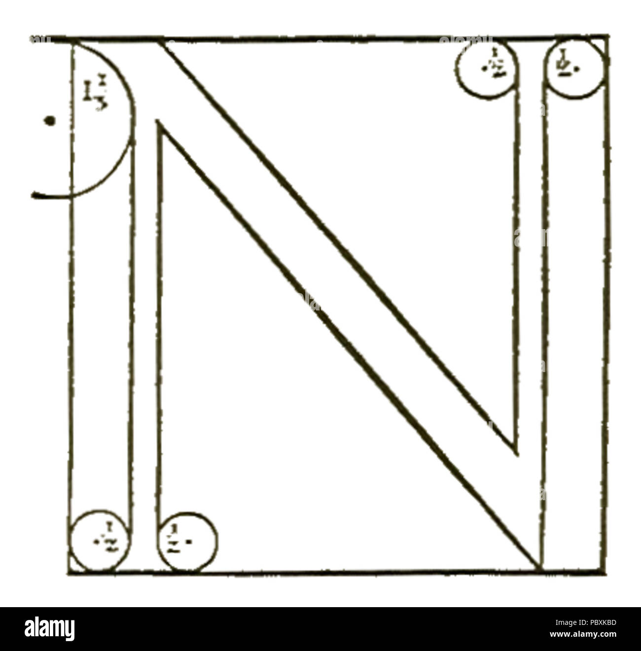 216 Francesco Torniello da Novara lettera N 1517 Foto Stock