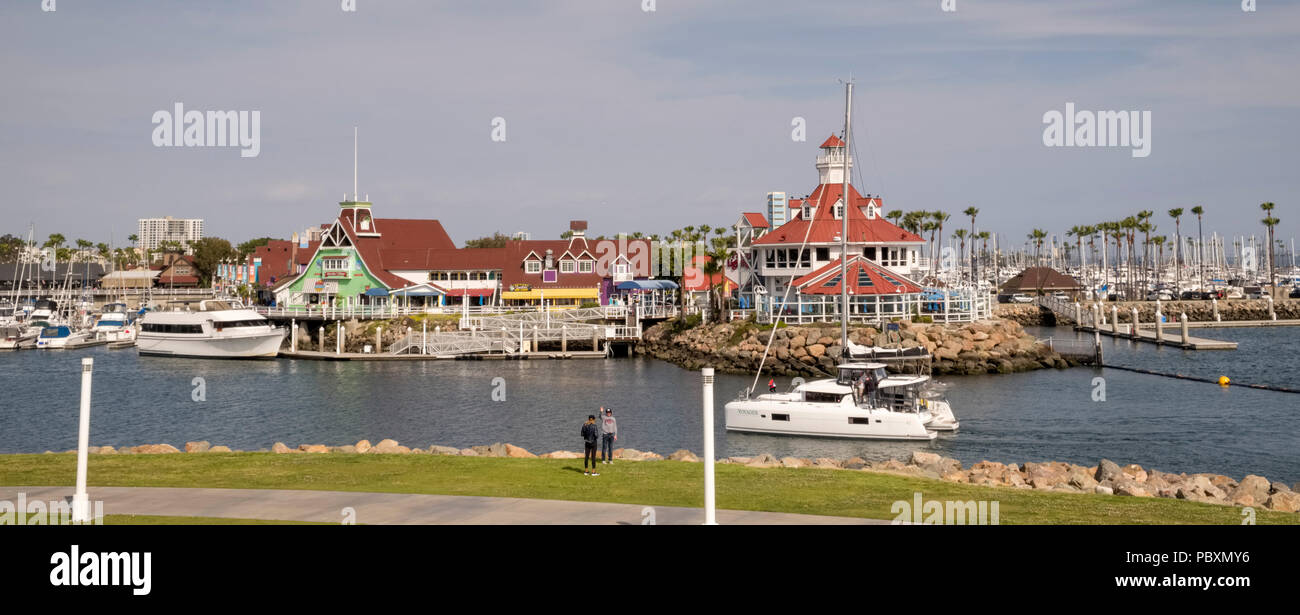 Edifici del porto di Long Beach, California, CA, Stati Uniti d'America Foto Stock