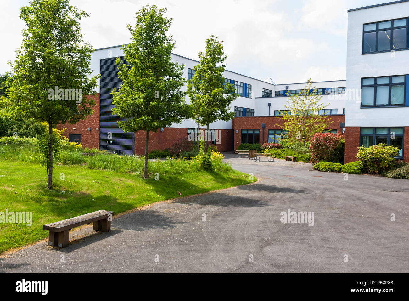 Moderna scuola secondaria, Nord Bromsgrove High School, Bromsgrove Worcestershire, Regno Unito costruito da BAM 2017 Foto Stock