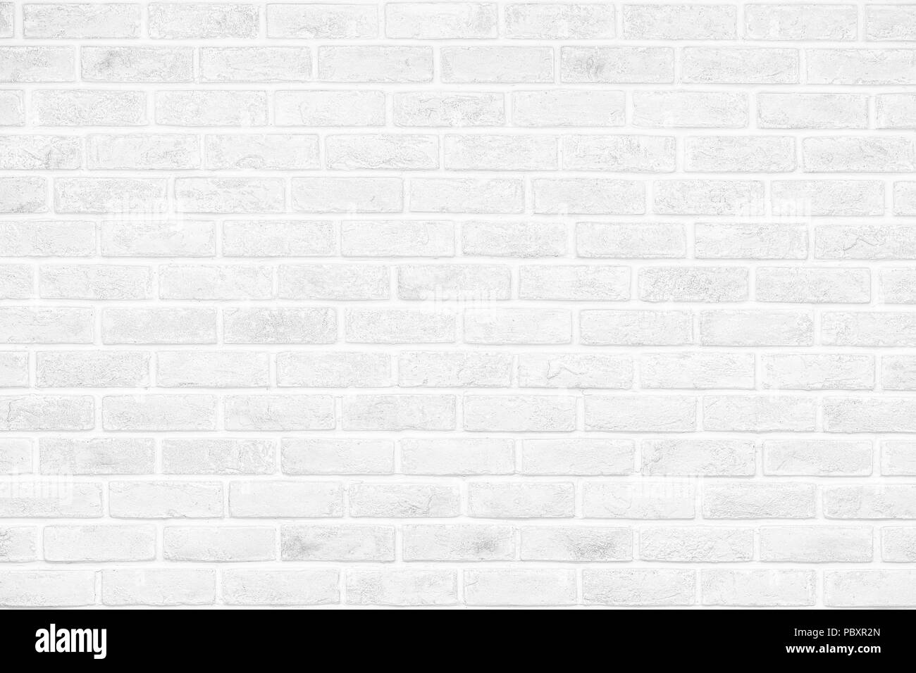 Bianco parete di mattoni Texture Design. Bianco vuoto Sfondo mattone per presentazioni Foto Stock