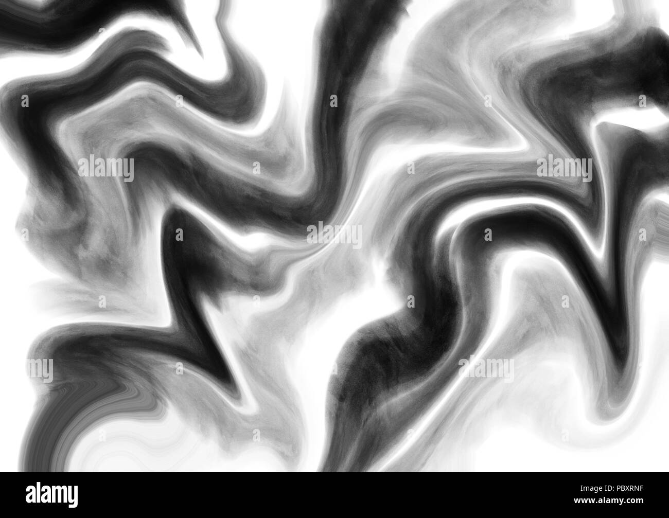 Nero, grigio e bianco onda acquerelli grunge la configurazione di sfondo Foto Stock