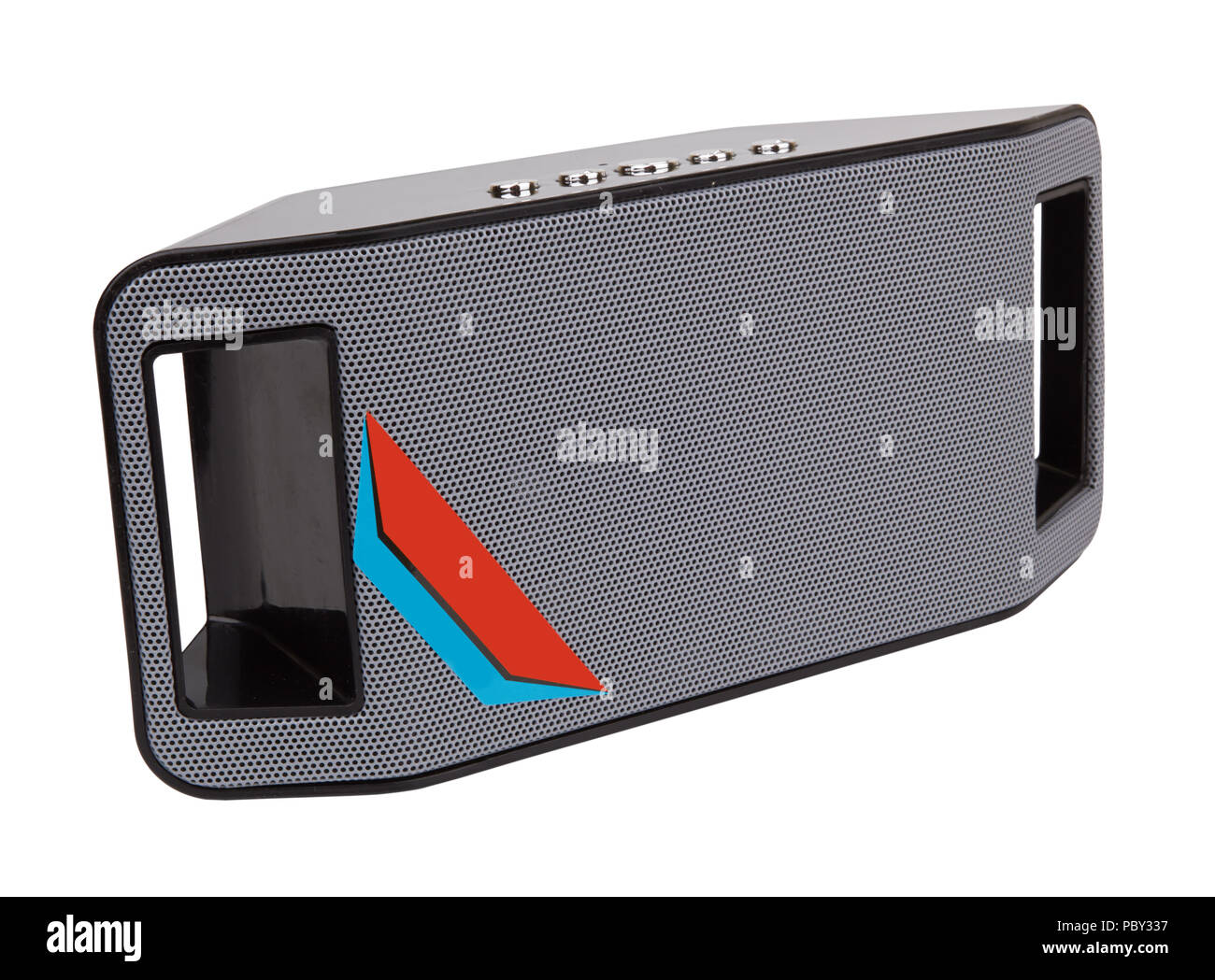 Altoparlante portatile isolata su uno sfondo bianco Foto Stock