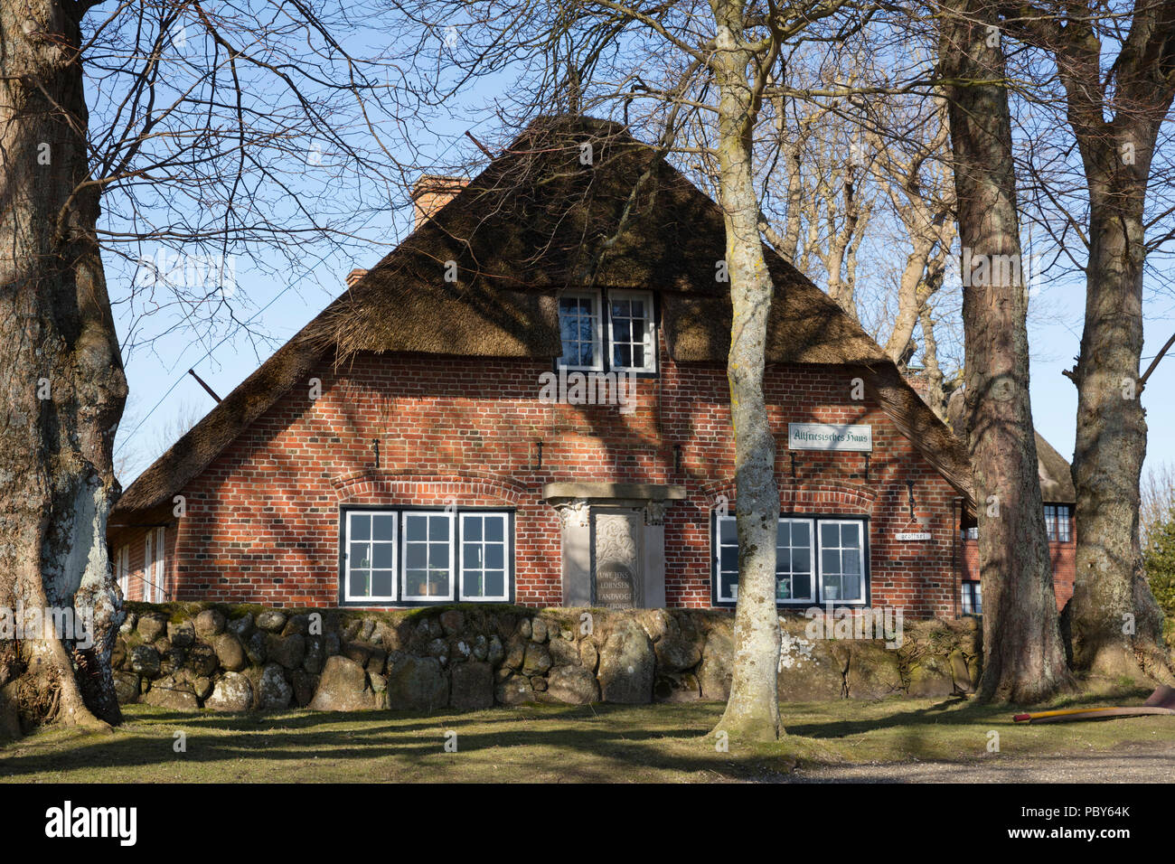 Vecchia casa Frisia, museo, Keitum, Sylt, Frisia settentrionale, Schleswig-Holstein, Germania, Europa Foto Stock