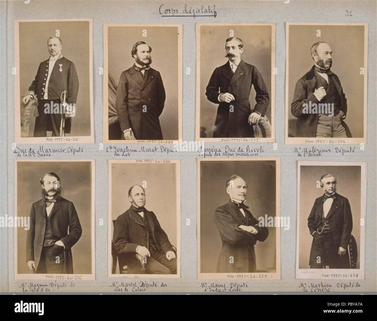 175 deputati du secondo impero Foto Stock