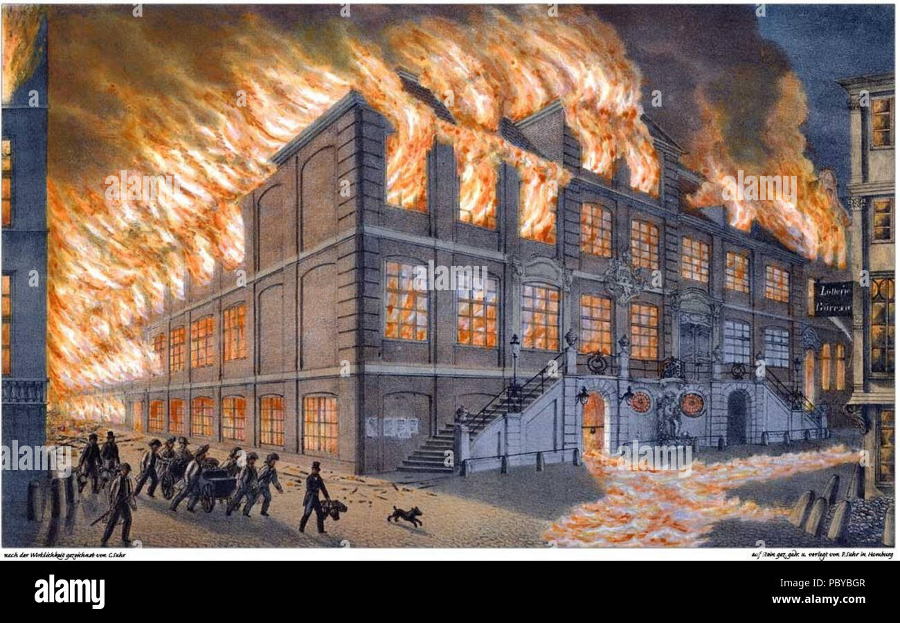 181 Eimbecksches Haus Hamburg Brand Suhr Foto Stock