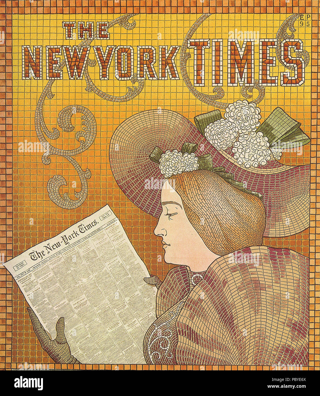 192 EP - Dettaglio di una New York Times Pubblicità - 1895 Foto Stock