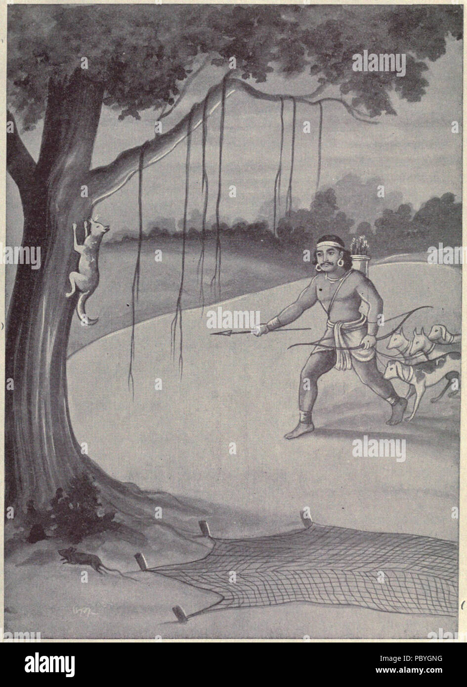 204 FCat sollievo dal piano del cacciatore con l'aiuto del mouse Foto Stock