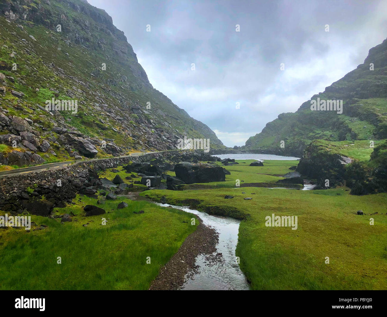 Lo scenario spettacolare nel parco nazionale di Killarney. Parco Nazionale di Killarney, vicino alla cittadina di Killarney, nella contea di Kerry, fu il primo parco nazionale in Irlanda Foto Stock