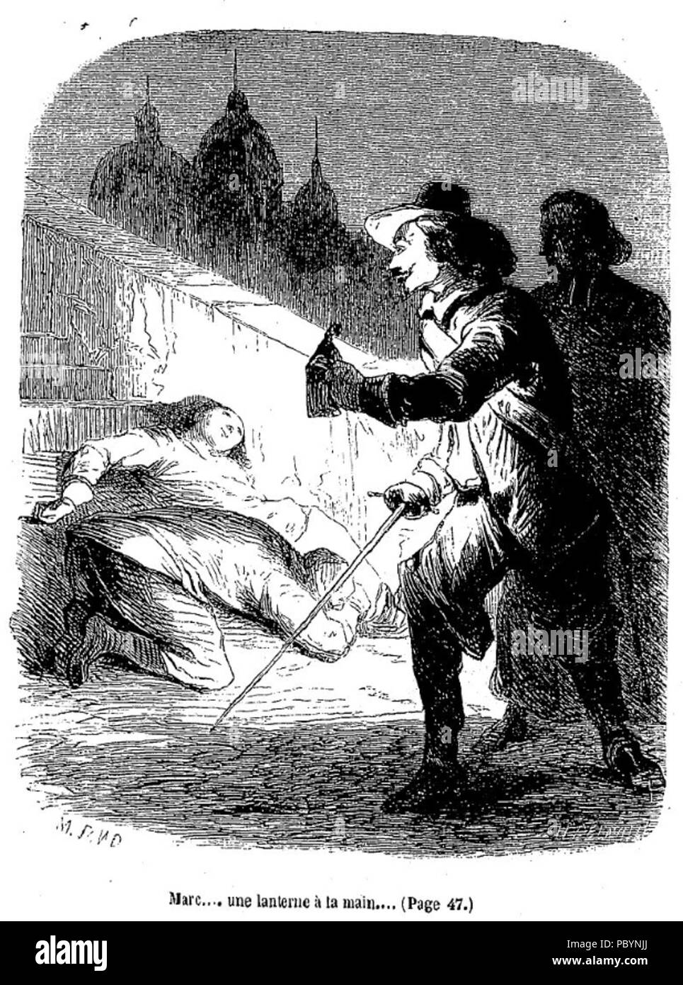 233 Gabriel, sabbia illustrée Hetzel vol 7, 1854, p045 Foto Stock