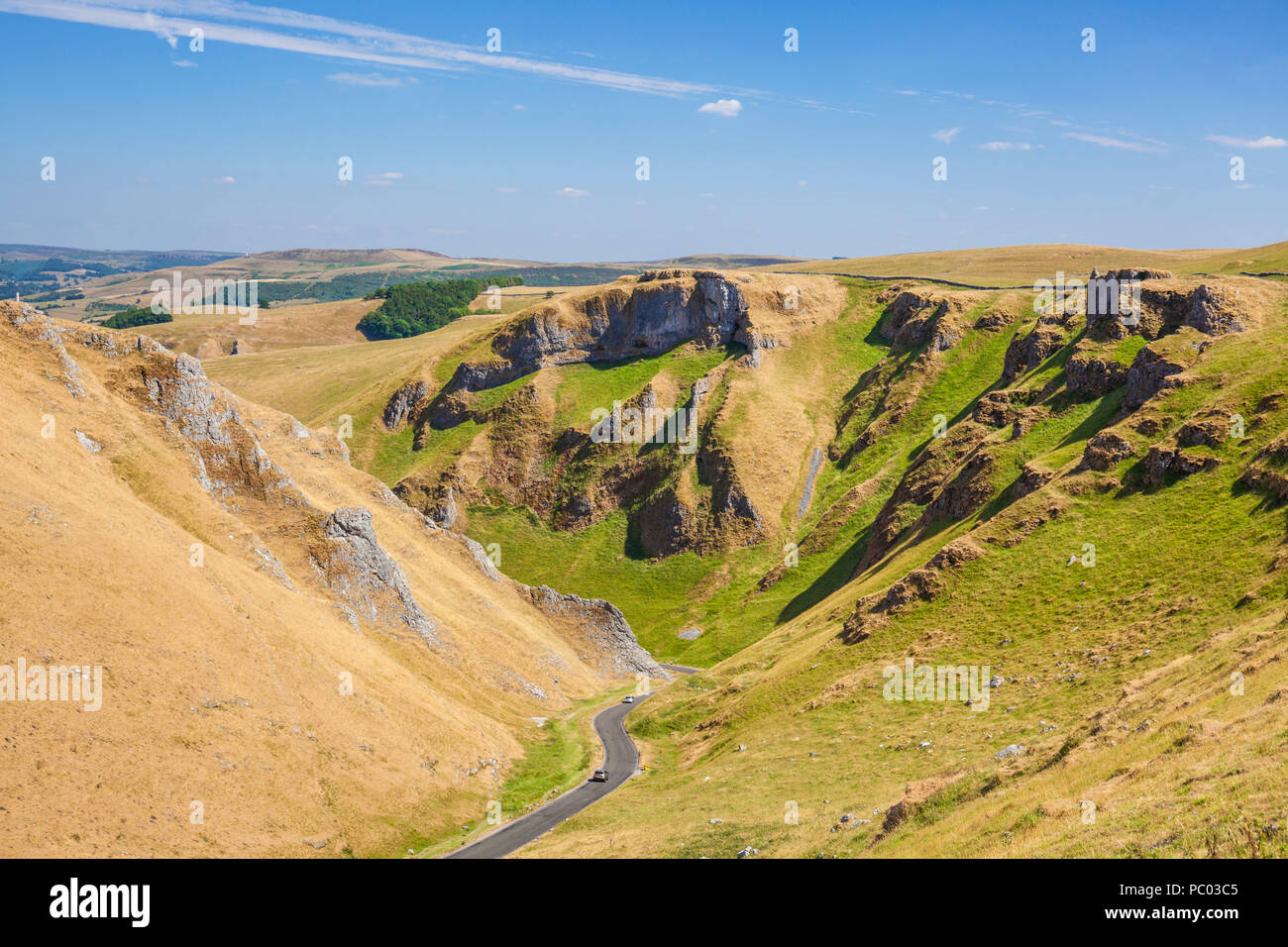 Winnats pass derbyshire parco nazionale di Peak District derbyshire England Regno unito Gb europa Foto Stock