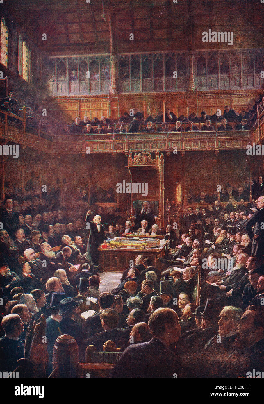 William Gladstone discorso, introducendo la seconda regola Home bill, House of Commons, 13 Febbraio 1893 Foto Stock