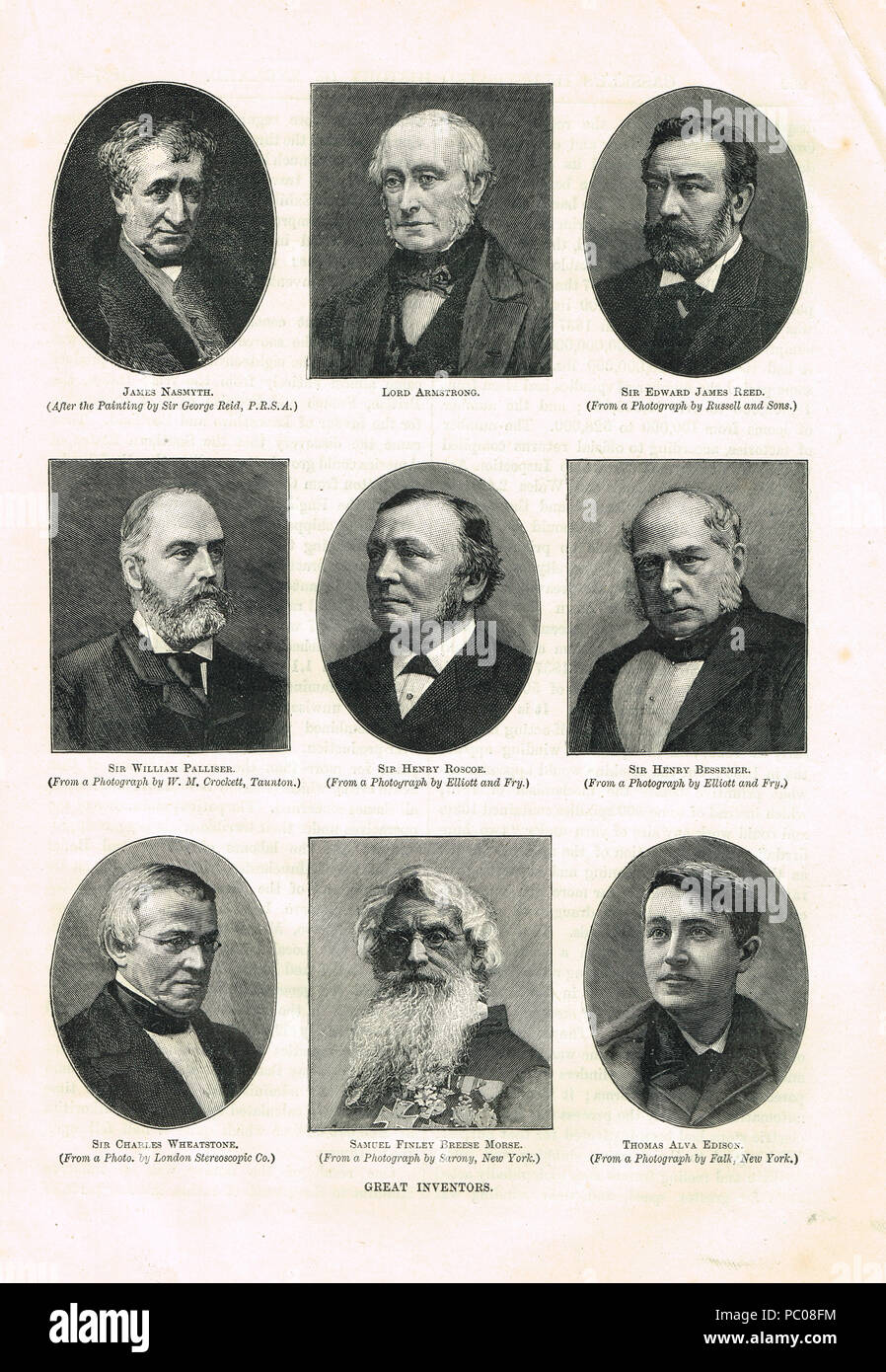 Grandi inventori del XIX secolo Foto Stock