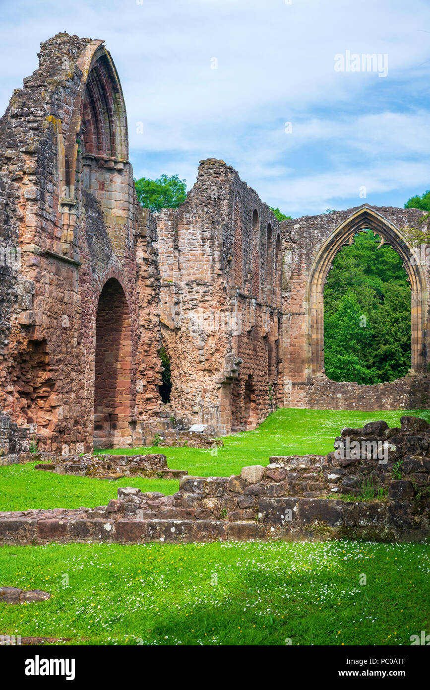 Resti di Lilleshall Abbey, Shropshire, Inghilterra, Regno Unito, Europa Foto Stock