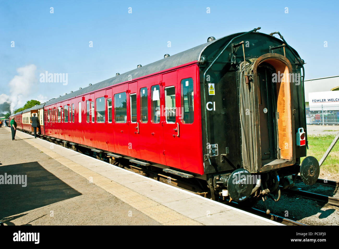 Autobus Extraurbani at Leeming Bar, Wensleydale Railway, North Yorkshire, Inghilterra Foto Stock
