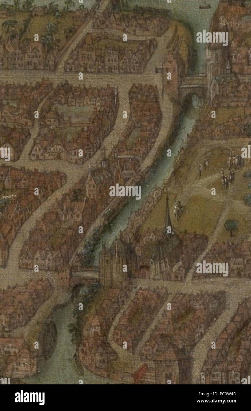 339 Ketelvest sulla vista panoramica su Gand del 1534 Foto Stock