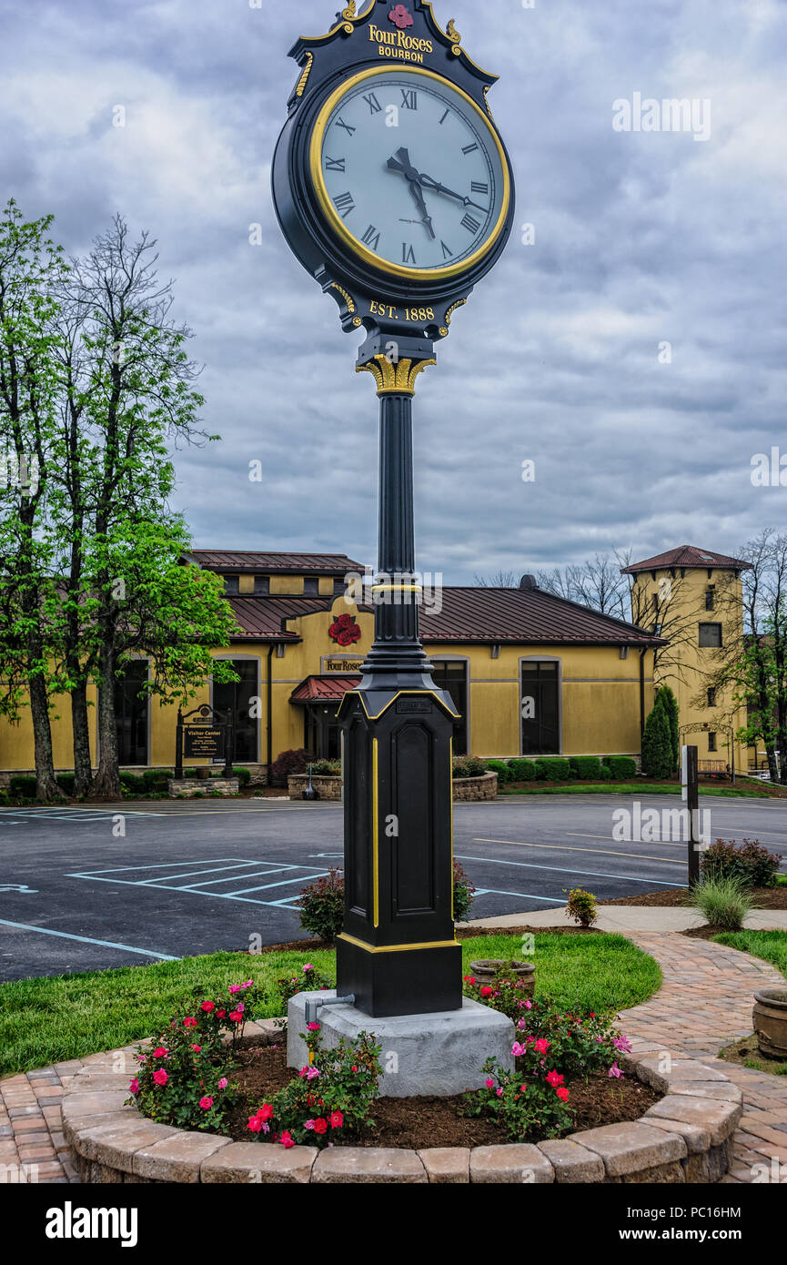 Orologio a Four Roses Distillery Foto Stock