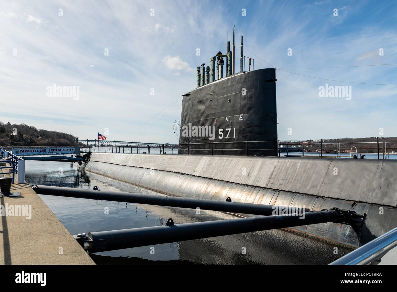 Sommergibile storia navale, USS Nautilus, Museo stabilire 1955. Foto Stock