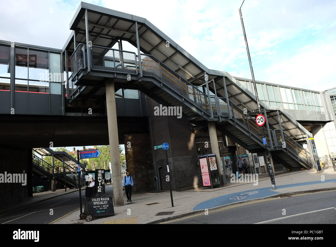 Westferry Docklands Light Railway Station Foto Stock