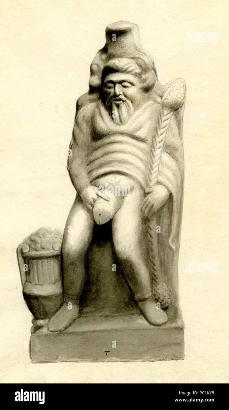 501 Priapos disegno di terracotta Foto Stock