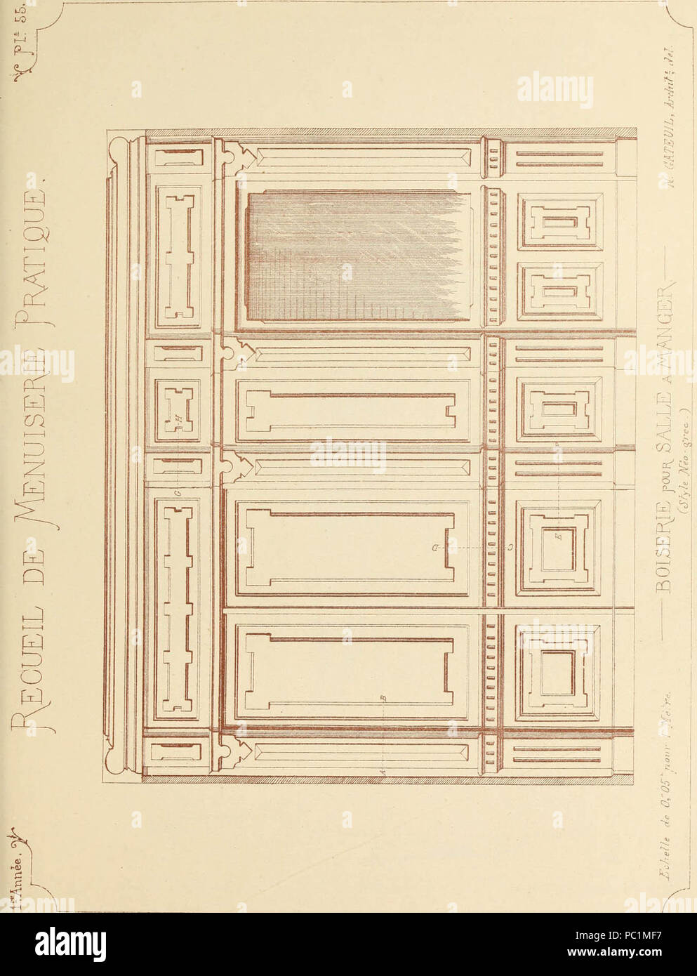 "Recueil de menuiserie pratique" (1858) Foto Stock