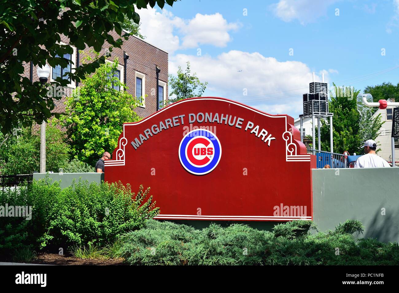 Chicago, Illinois, Stati Uniti d'America. Margaret Donahue Parco nel quartiere Lakeview è un 51-acro park manged dal Chicago Park District. Foto Stock
