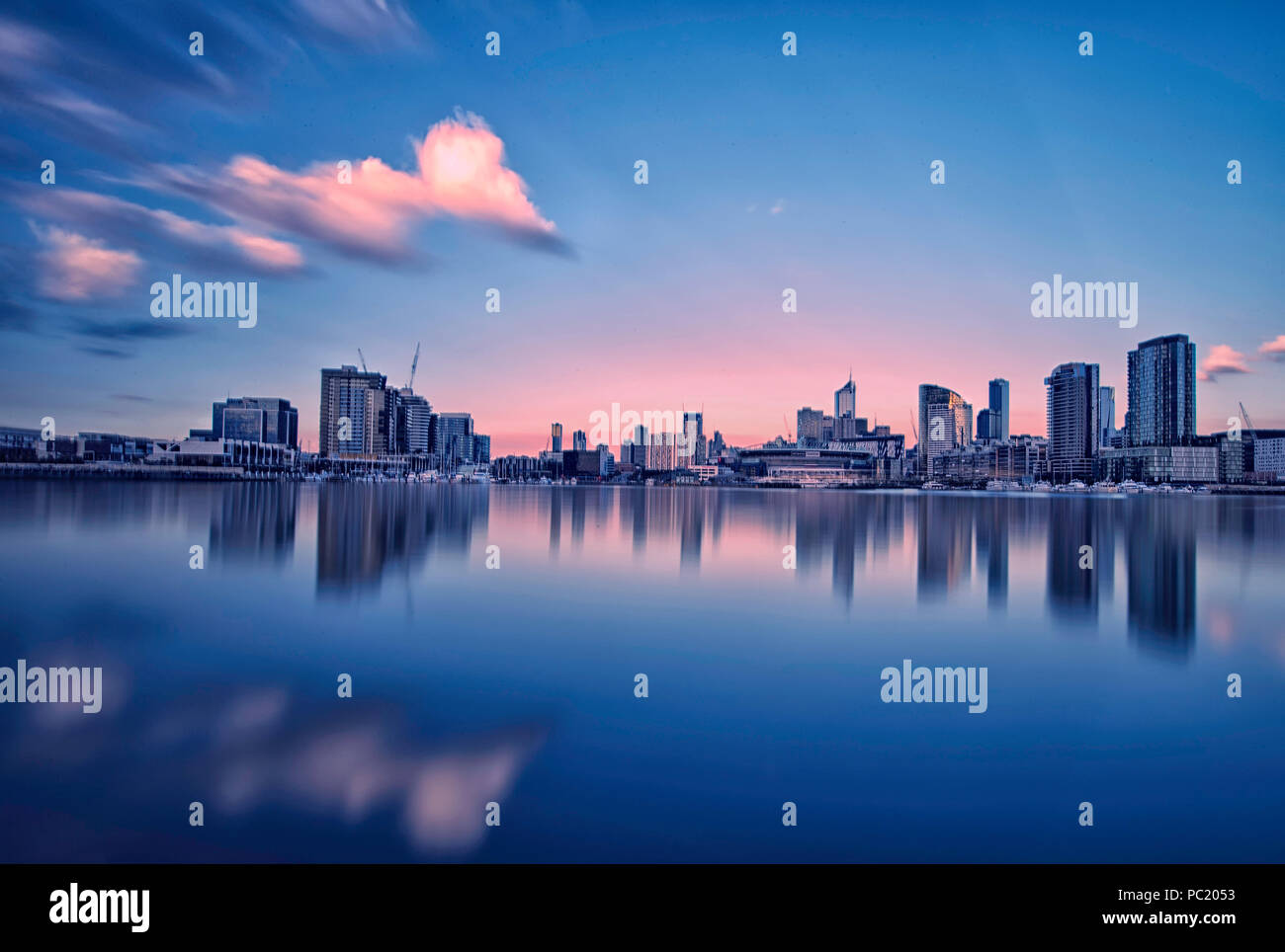 Melbourne al tramonto Foto Stock