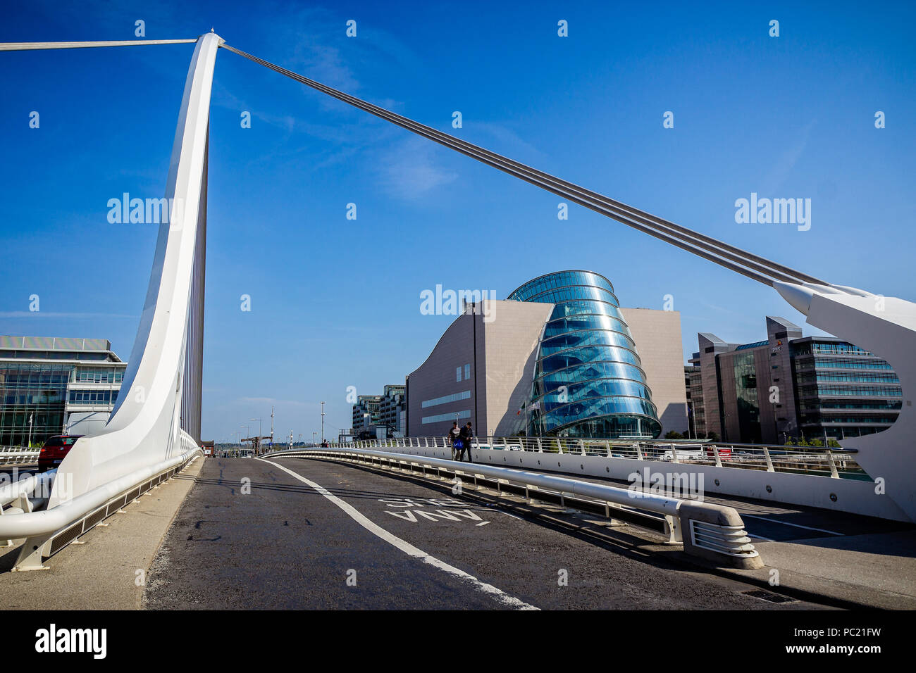 Samuel Beckett ponte sopra il fiume Liffey a Dublino, Irlanda adottate il 7 maggio 2013 Foto Stock