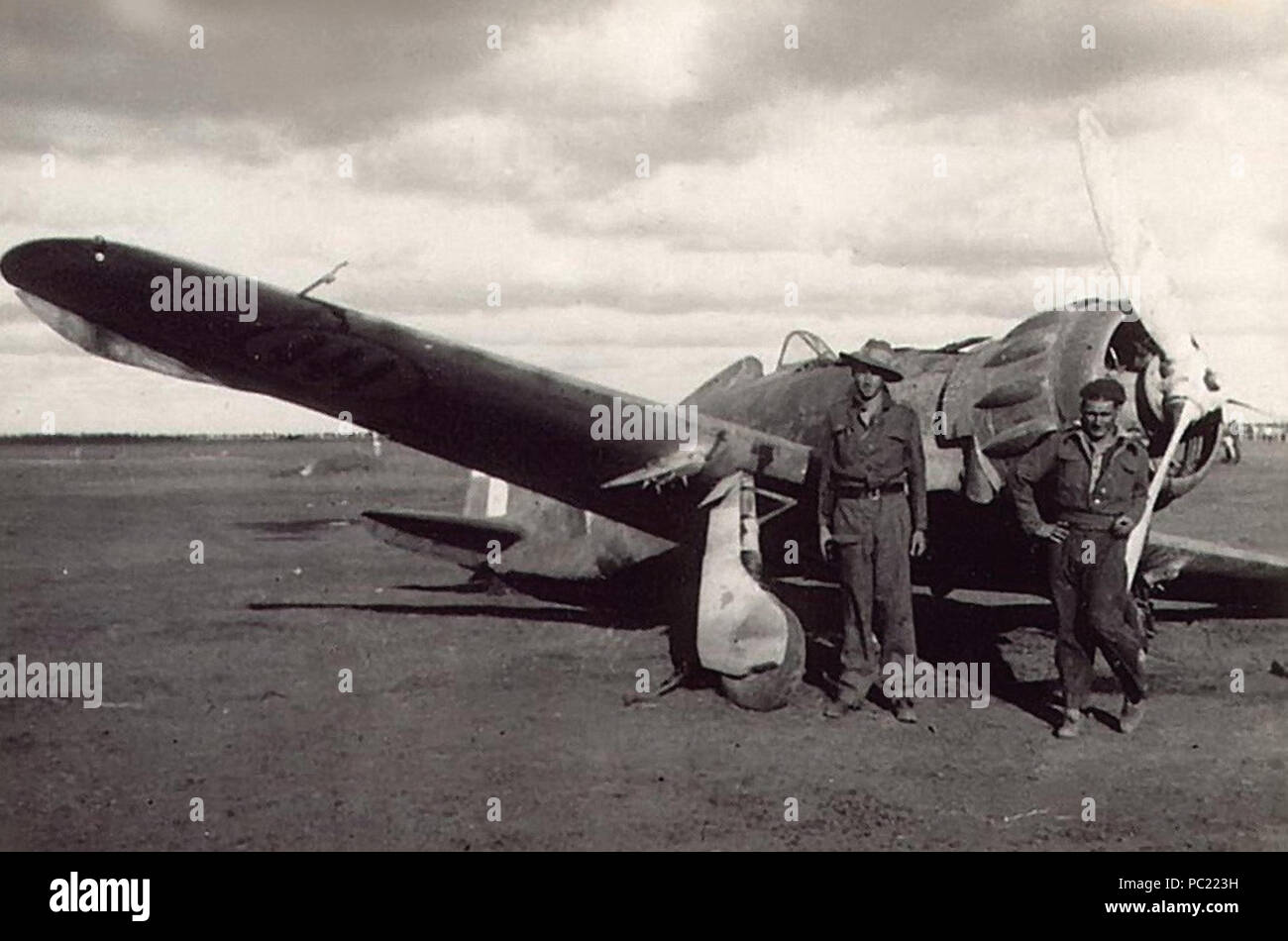 384 Macchi c.200 a Bengasi aeroporto del 1942 Foto Stock